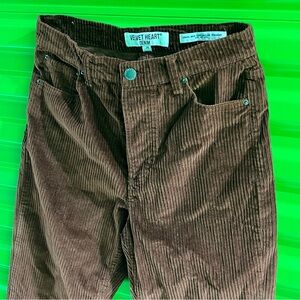 Velvet Heart Agrata High Rise Vintage Straight Leg Corduroy Pants Size 26 x 28.5